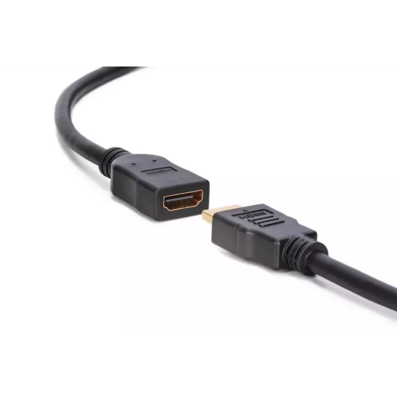 DIGITUS HDMI High Speed pagarinātāja kabelis, tips A M/F, 3m ar Ethernet, Ultra HD 24p, zelta melns
