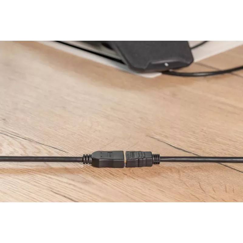 DIGITUS HDMI High Speed pagarinātāja kabelis, tips A M/F, 3m ar Ethernet, Ultra HD 24p, zelta melns