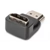 DIGITUS HDMI adapteris, A tips, 90° leņķa M/F, Ultra HD 60p, melns zelts