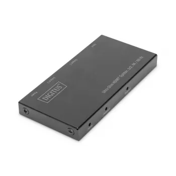 DIGITUS Ultra plāns HDMI sadalītājs, 1x2, 4K/60Hz HDR, HDCP 2.2, 18 Gbps, ar Micro USB barošanu