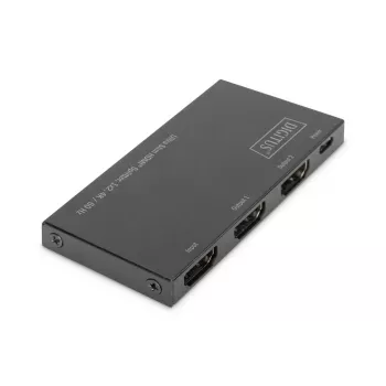 DIGITUS Ultra plāns HDMI sadalītājs, 1x2, 4K/60Hz HDR, HDCP 2.2, 18 Gbps, ar Micro USB barošanu