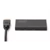 DIGITUS Ultra plāns HDMI sadalītājs, 1x2, 4K/60Hz HDR, HDCP 2.2, 18 Gbps, ar Micro USB barošanu