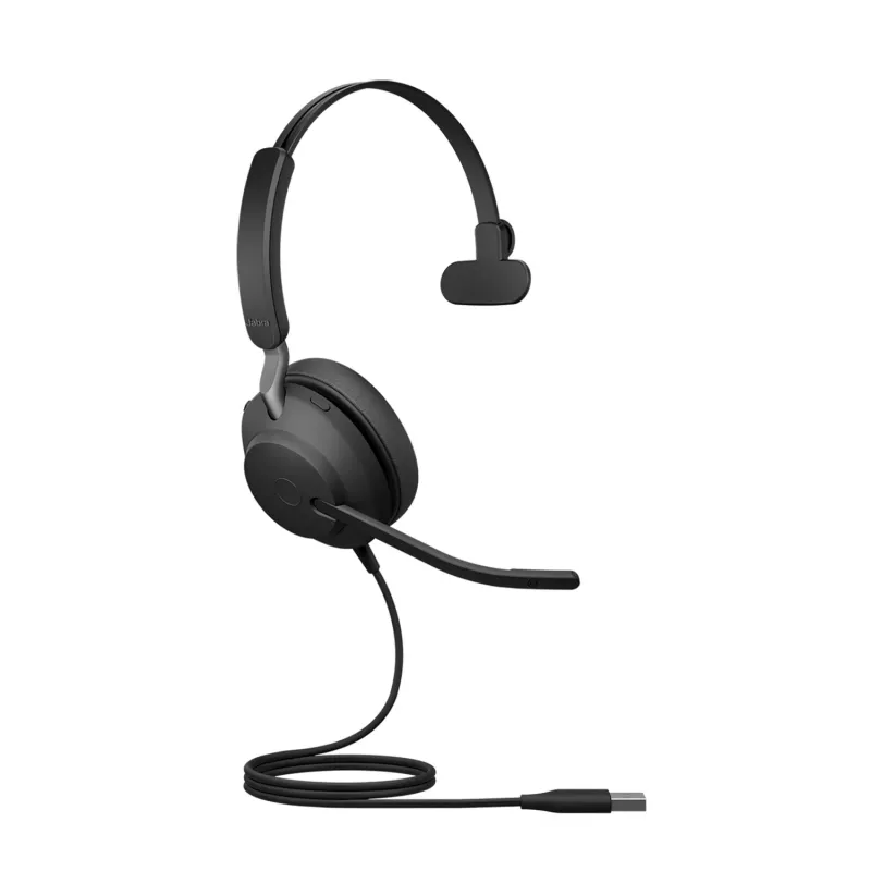 Jabra Evolve2 40 SE USB-A, UC Mono, Vadu, Zvani/Mūzika, 20 - 20000 Hz, 113 g, Austiņas, Melns