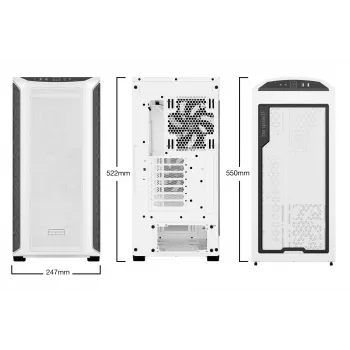PC korpuss be quiet! Shadow Base 800 DX balta Midi Tower