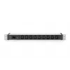 DIGITUS 1U alumīnija PDU, montējams statīvā, 9x C13, 10A, 230VAC, 50/60Hz, IEC C14 ieeja, 10A drošinātājs