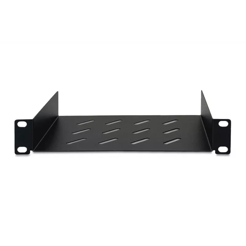 DIGITUS fiksēts plaukts 254 mm (10 collas) 1U 44x254x150 mm, krāsa melna (RAL 9005)