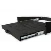 DIGITUS 2U izvelkamais plaukts skapjiem no 450 mm dziļuma 88x483x352 mm, līdz 30 kg, melns (RAL 9005)