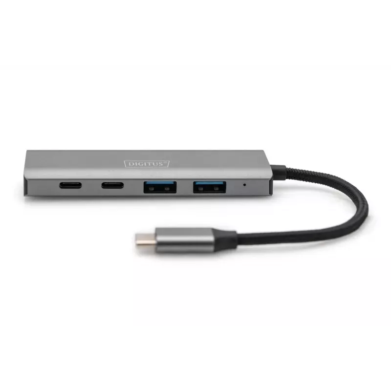 DIGITUS USB-C 4 pieslēgvietu HUB 2x USB-A + 2x USB-C Gen2