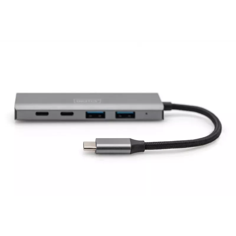 DIGITUS USB-C 4 pieslēgvietu HUB 2x USB-A + 2x USB-C Gen2