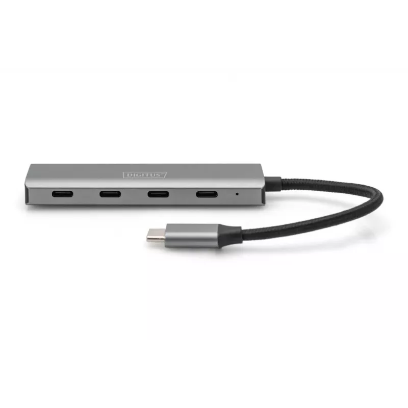 DIGITUS USB-C 4 portu centrmezgls, 4x USB-C 3.1 Gen1, 5 Gbps