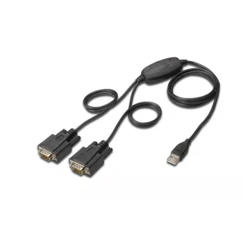 DIGITUS USB 2.0 uz 2x Rs232 kabelis 1,5m