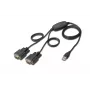 DIGITUS USB 2.0 uz 2x Rs232 kabelis 1,5m