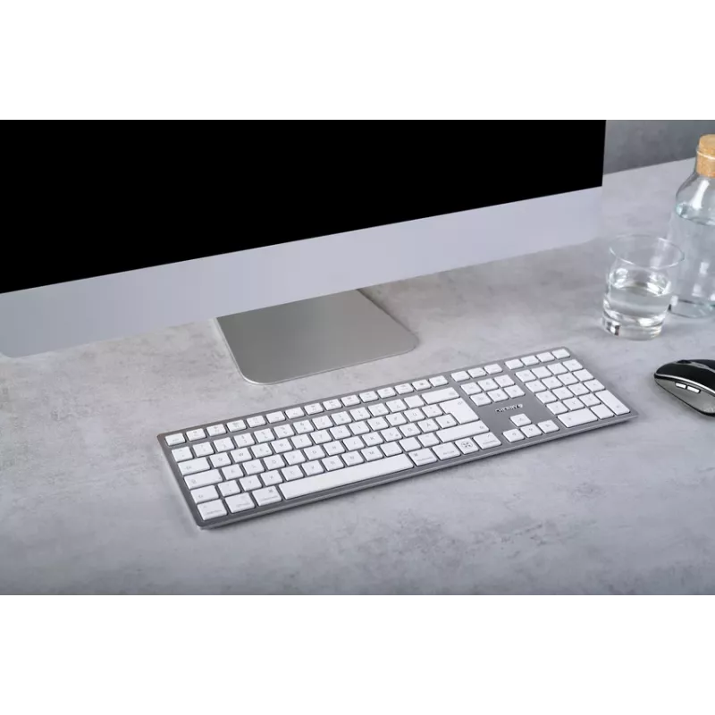 CHERRY KW 9100 plāns FOR MAC tastatūra Universāla USB + Bluetooth QWERTZ Vācu Sudraba