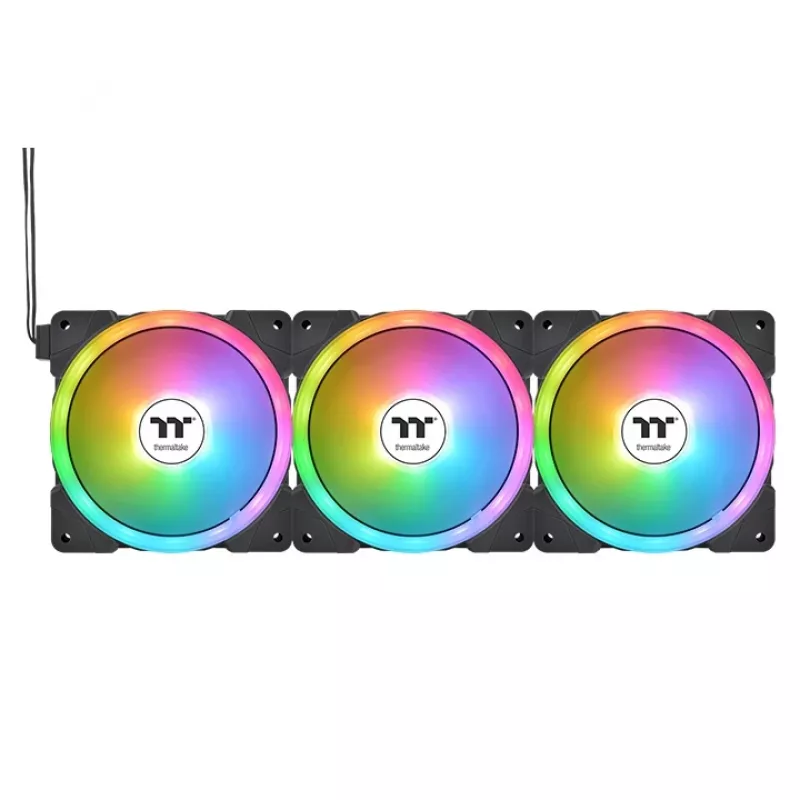 THERMALTAKE datora dzesēšanas ventilators - SWAFAN EX14 ARGB Sync TT Premium Edition - 14cm - melns - 3 gab. iepakojumā