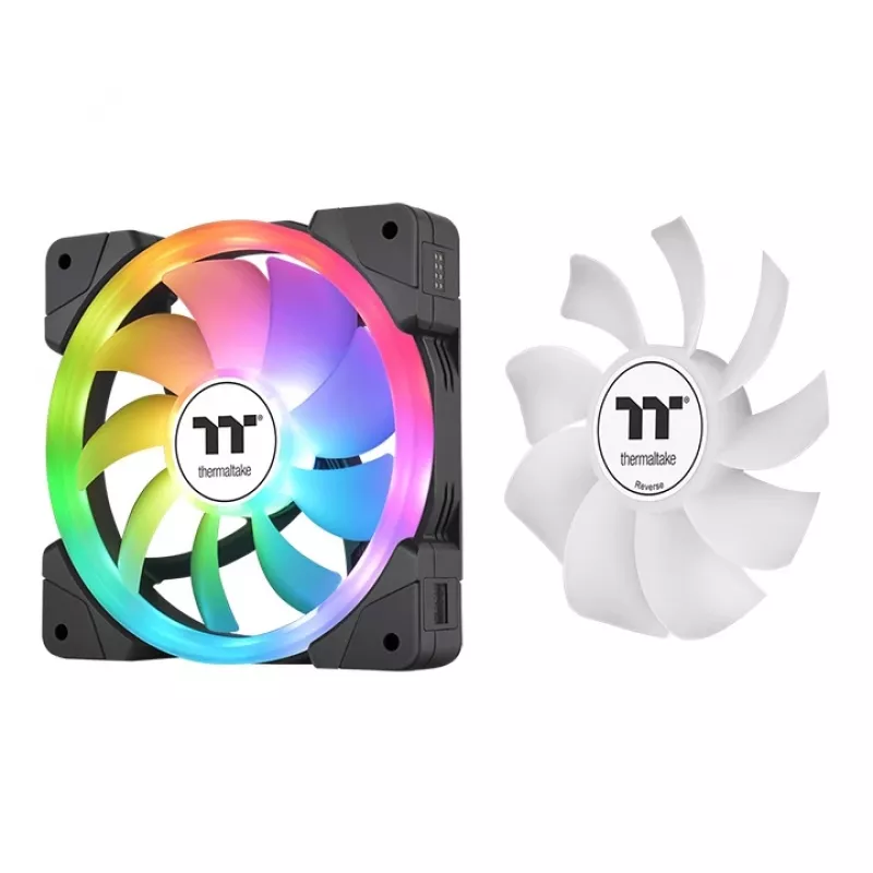 THERMALTAKE datora dzesēšanas ventilators - SWAFAN EX14 ARGB Sync TT Premium Edition - 14cm - melns - 3 gab. iepakojumā