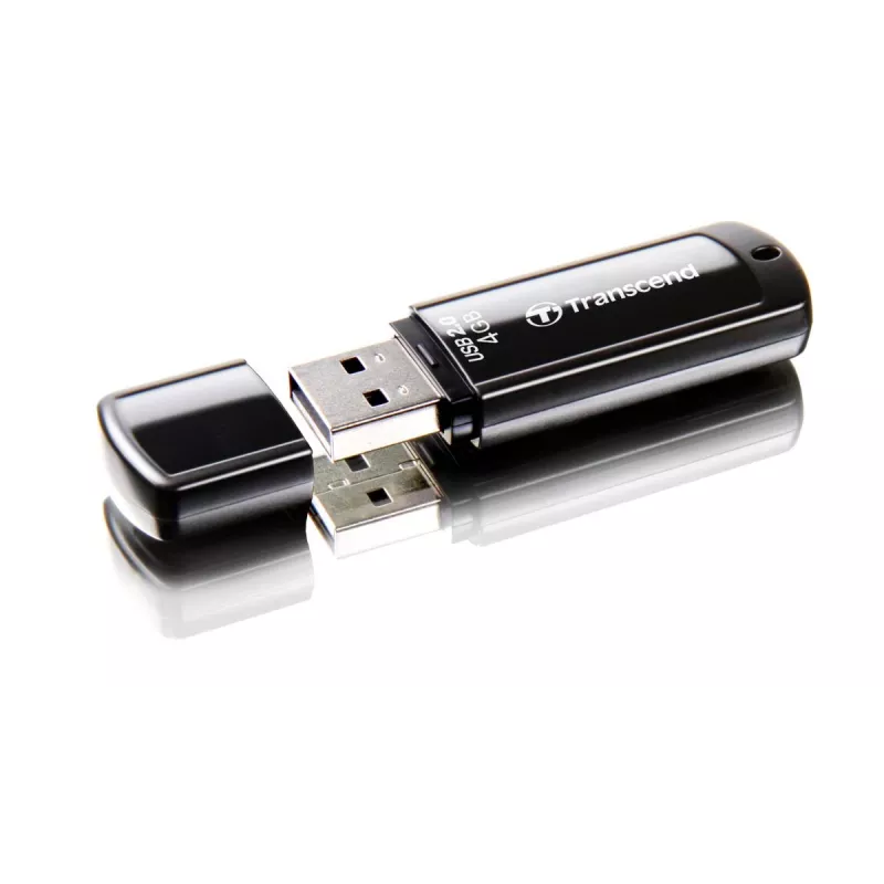 TRANSCEND Jetflash 350 - 4GB USB zibatmiņa - USB 2.0 - Melns