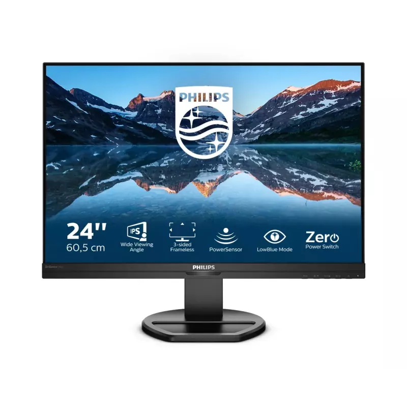 Philips B Line 240B9/00 datora monitors 61,2 cm (24,1 colli) 1920 x 1200 pikseļi WUXGA LED Melns