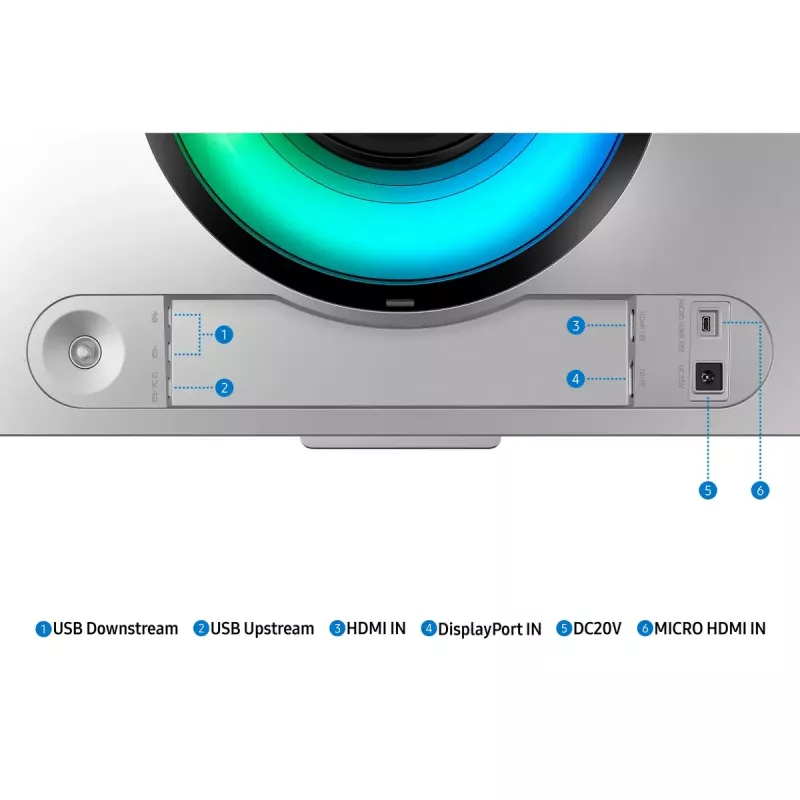 Samsung G95SC datora monitors 124,5 cm (49 colli) 5120 x 1440 pikseļi Dual QHD OLED Sudrabs