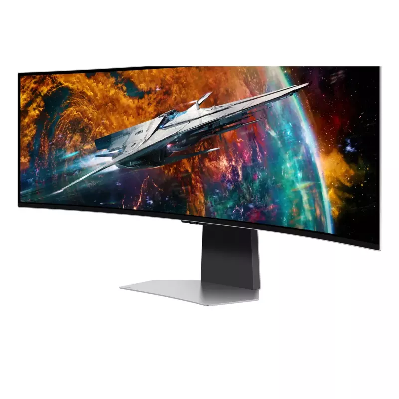 Samsung G95SC datora monitors 124,5 cm (49 colli) 5120 x 1440 pikseļi Dual QHD OLED Sudrabs