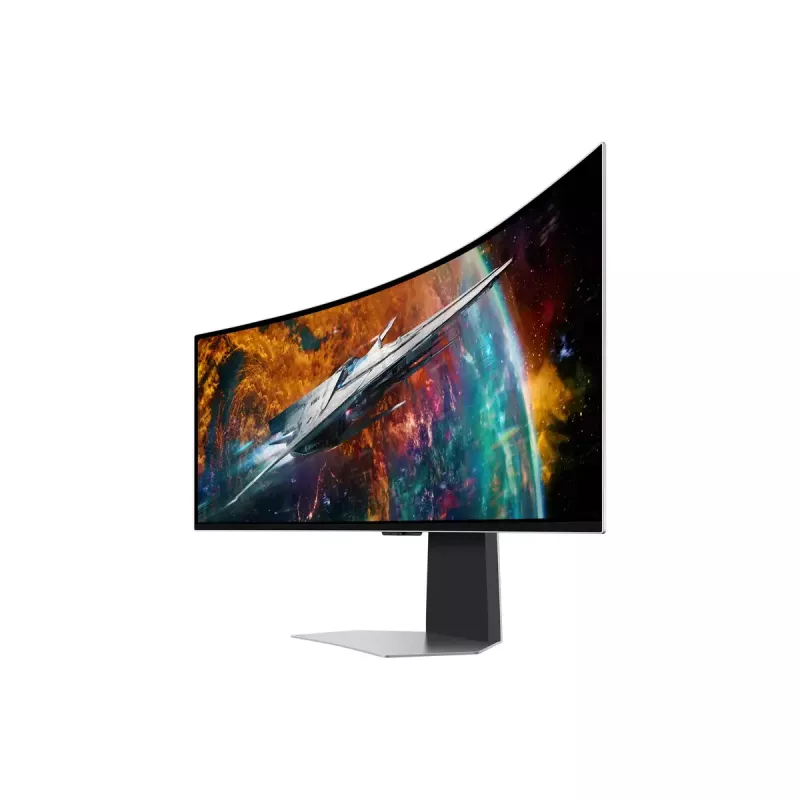 Samsung G95SC datora monitors 124,5 cm (49 colli) 5120 x 1440 pikseļi Dual QHD OLED Sudrabs