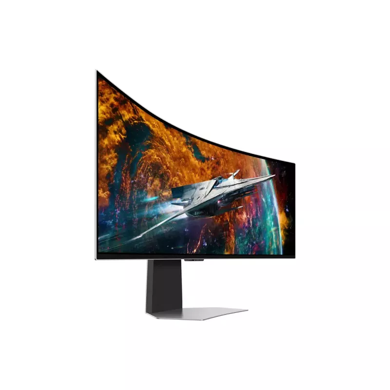 Samsung G95SC datora monitors 124,5 cm (49 colli) 5120 x 1440 pikseļi Dual QHD OLED Sudrabs
