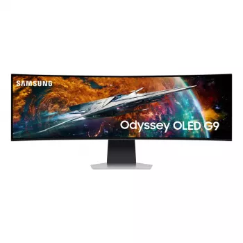 Samsung G95SC datora monitors 124,5 cm (49 colli) 5120 x 1440 pikseļi Dual QHD OLED Sudrabs