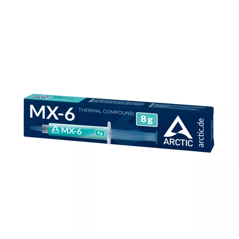 ARCTIC MX-6 ULTIMATE veiktspējas termopasta, termiskā smērviela, pelēka, 8 g, 1 gab., 27 mm, 121 mm