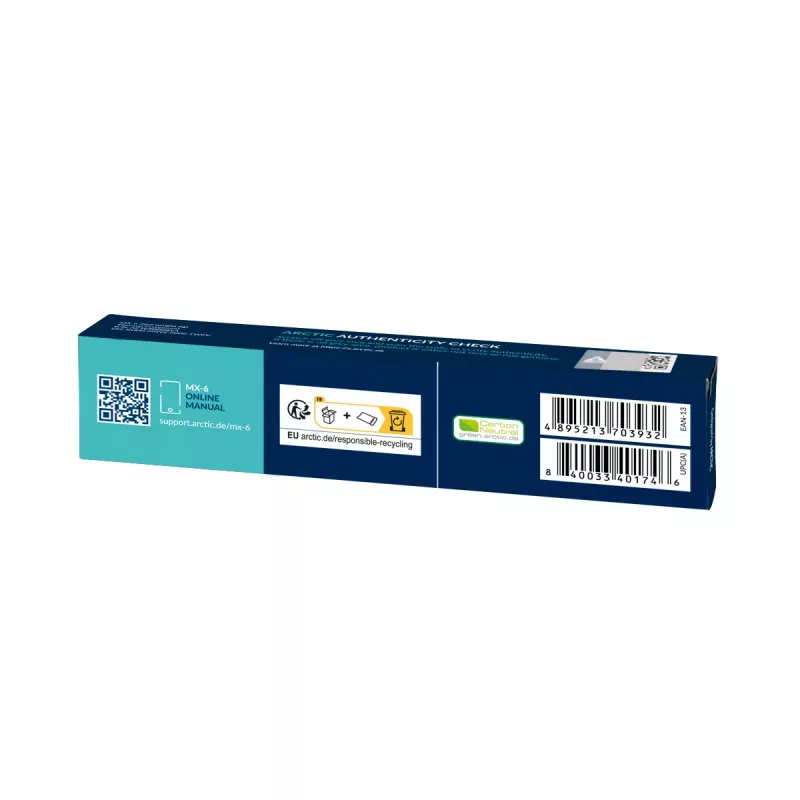 ARCTIC MX-6 ULTIMATE veiktspējas termopasta, termiskā smērviela, pelēka, 8 g, 1 gab., 27 mm, 121 mm