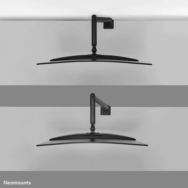 Neomounts DS70PLUS-450BL1 monitora plecs 17-49 collas - gāzes atspere - augšējā stiprinājums - 180° pietura