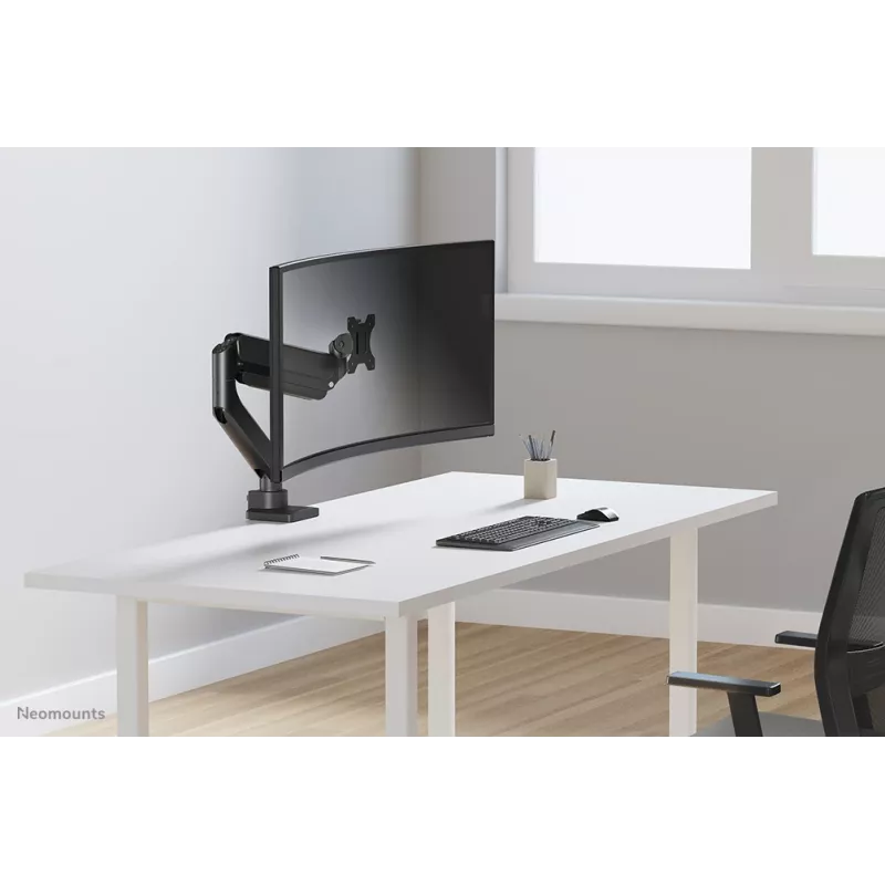 Neomounts DS70PLUS-450BL1 monitora plecs 17-49 collas - gāzes atspere - augšējā stiprinājums - 180° pietura