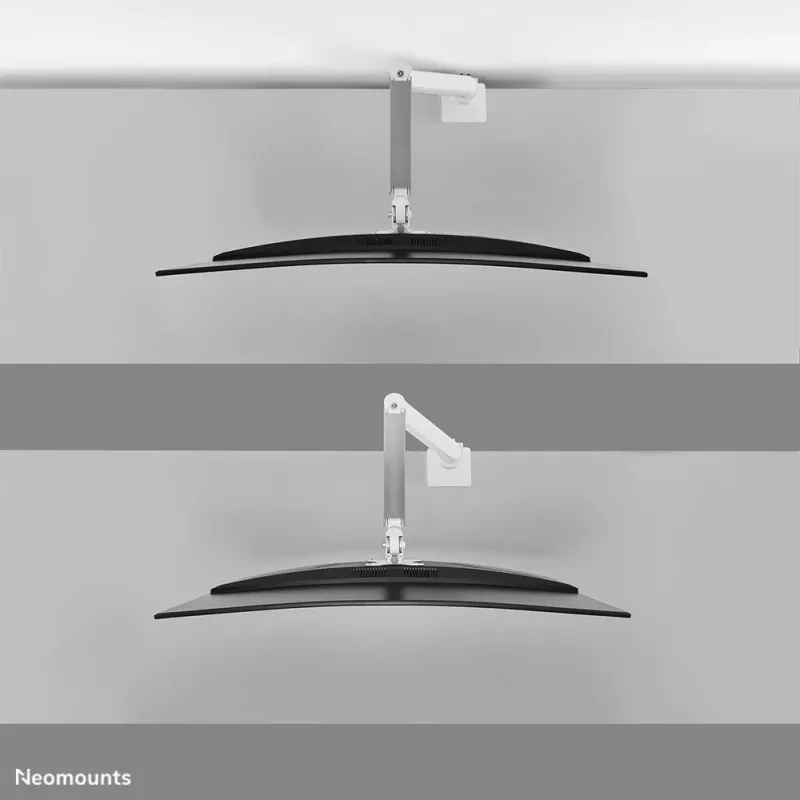 Neomounts DS70PLUS-450WH1 Monitora statīvs 17-49 collas - gāzes atspere - galda stiprinājums - 180° apturēšanas mehānisms