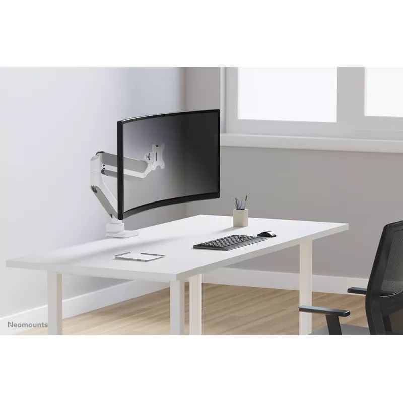 Neomounts DS70PLUS-450WH1 Monitora statīvs 17-49 collas - gāzes atspere - galda stiprinājums - 180° apturēšanas mehānisms