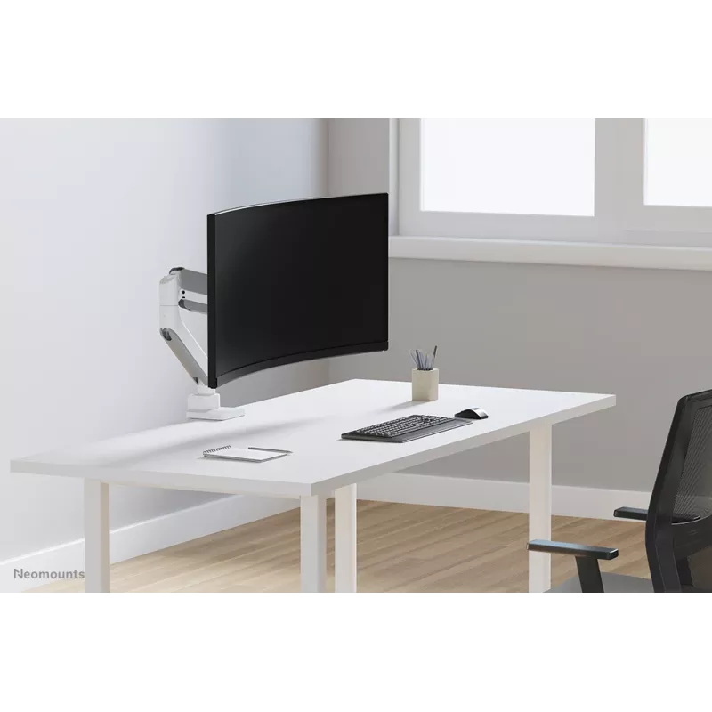 Neomounts DS70PLUS-450WH1 Monitora statīvs 17-49 collas - gāzes atspere - galda stiprinājums - 180° apturēšanas mehānisms