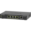 NETGEAR 5-Portu Gigabit Ethernet PoE+ Plus slēdzis (GS305EP) - Pārvaldāms L2/L3 Gigabit Ethernet (10/100/1000) ar Power over Ethernet (PoE) melns