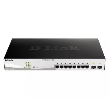 D-Link DGS-1210-10MP Pārvaldāms L2 Gigabitu Ethernet (10/100/1000) Power over Ethernet (PoE) Melns, Pelēks