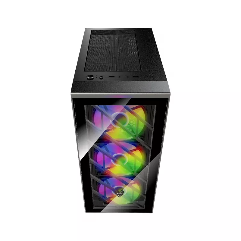 FSP CMT192 korpuss Midi Tornis mITX, mATX, ATX melns fiksēts RGB