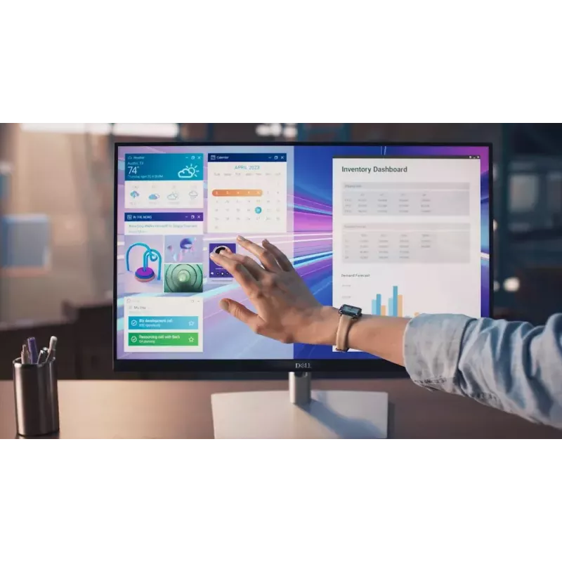 DELL P Series P2424HT datora monitors 60,5 cm (23,8 colli) 1920 x 1080 pikseļi Full HD LCD skārienekrāns Melns, Sudrabs