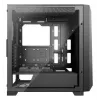 PC Midi Tower korpuss XILENCE XG151 — melns, atbalsta ATX/Micro-ATX/Mini-ITX, apakšējais barošanas bloks, 2x 3,5 collu + 4x 2,5 collu nodalījumi