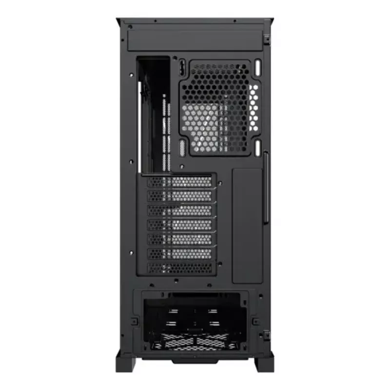 PC Midi Tower korpuss XILENCE XG151 — melns, atbalsta ATX/Micro-ATX/Mini-ITX, apakšējais barošanas bloks, 2x 3,5 collu + 4x 2,5 collu nodalījumi
