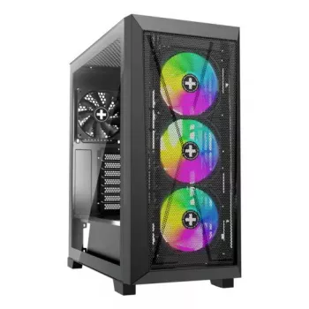 PC Midi Tower korpuss XILENCE XG151 — melns, atbalsta ATX/Micro-ATX/Mini-ITX, apakšējais barošanas bloks, 2x 3,5 collu + 4x 2,5 collu nodalījumi