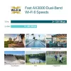TP-Link Omada AX3000 iekštelpu/ārtelpu WiFi 6 piekļuves punkts, 2,4 GHz, 5 GHz, 3000 Mbit/s, WPA, WPA-Enterprise, WPA2, WPA2-Enterprise, WPA3, WPA3-Enterprise, 10,100,1000 Mbit/s