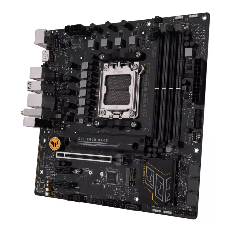 Mātesplate ASUS TUF GAMING B650M‑E WIFI, AMD B650, Socket AM5, micro ATX, DDR5, 4x DIMM, 128GB, Wi‑Fi 6, Bluetooth 5.2