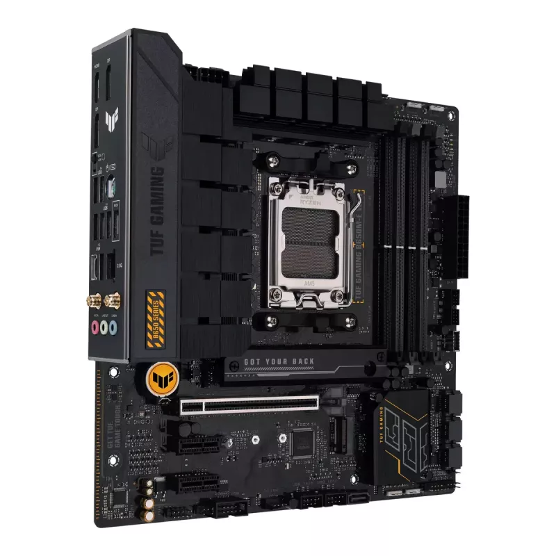 Mātesplate ASUS TUF GAMING B650M‑E WIFI, AMD B650, Socket AM5, micro ATX, DDR5, 4x DIMM, 128GB, Wi‑Fi 6, Bluetooth 5.2