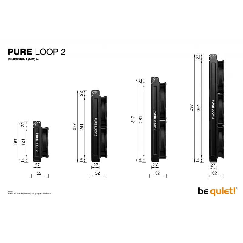 be quiet Pure Loop 2 | 280mm procesora universāls šķidruma dzesētājs 14 cm melns 1 gab.