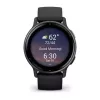 Smartwatch GARMIN Vivoactive 5 Melns — 42 mm korpuss, AMOLED 1,2 collas, GPS/GLONASS/Galileo, 5 ATM, optiskais pulsa mērītājs, SpO2, 11 dienu akumulators
