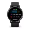 Smartwatch GARMIN Vivoactive 5 Melns — 42 mm korpuss, AMOLED 1,2 collas, GPS/GLONASS/Galileo, 5 ATM, optiskais pulsa mērītājs, SpO2, 11 dienu akumulators