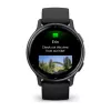 Smartwatch GARMIN Vivoactive 5 Melns — 42 mm korpuss, AMOLED 1,2 collas, GPS/GLONASS/Galileo, 5 ATM, optiskais pulsa mērītājs, SpO2, 11 dienu akumulators