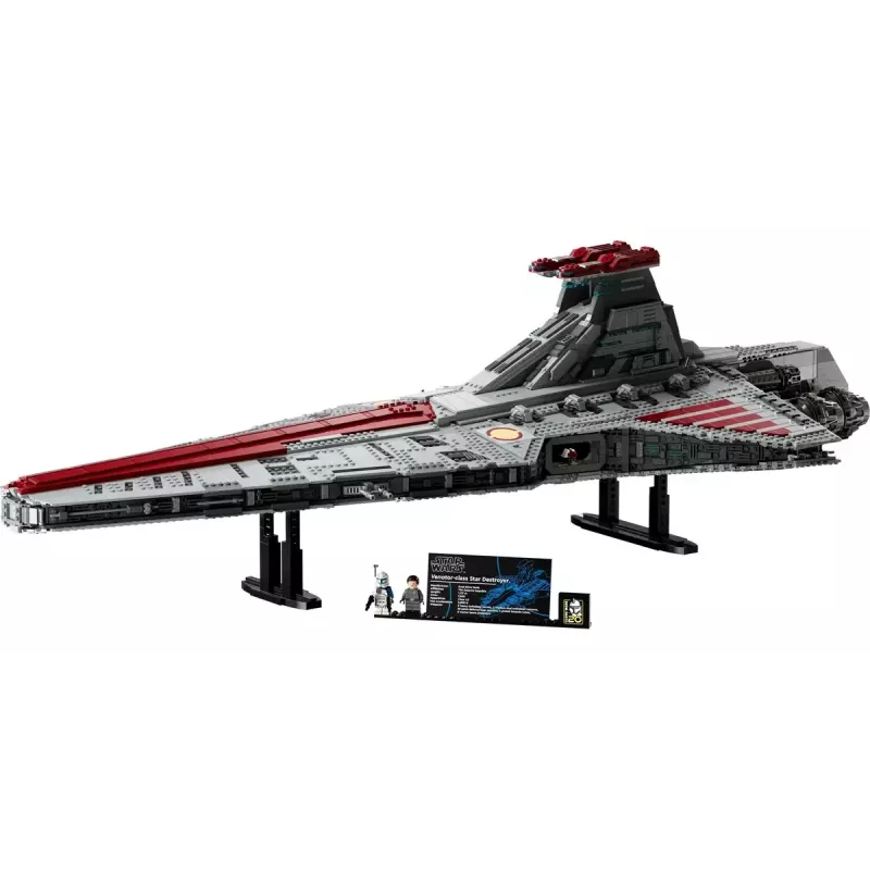 LEGO Star Wars Republic Venator Class Attack Cruiser 75367 — konstruktoru komplekts, 5374 gab., 320×1090×540 mm, 2 minifigūras, vecums 18+