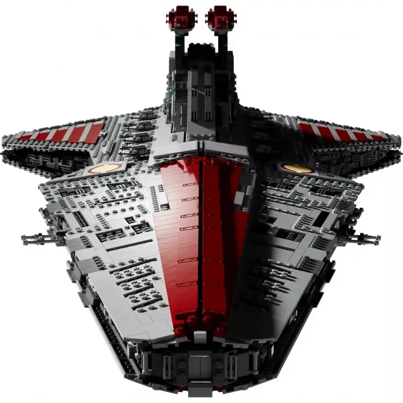 LEGO Star Wars Republic Venator Class Attack Cruiser 75367 — konstruktoru komplekts, 5374 gab., 320×1090×540 mm, 2 minifigūras, vecums 18+