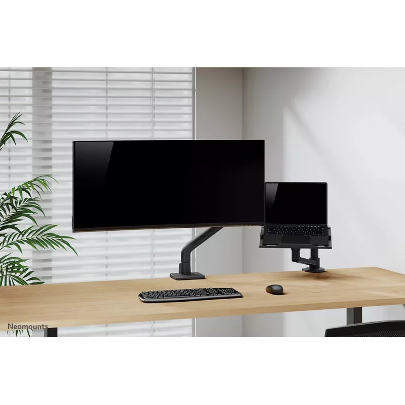 Neomounts DS70S-950BL1 Monitora kronšteins 17-49 collas - gāzes atspere - Topfix - 180°-stop